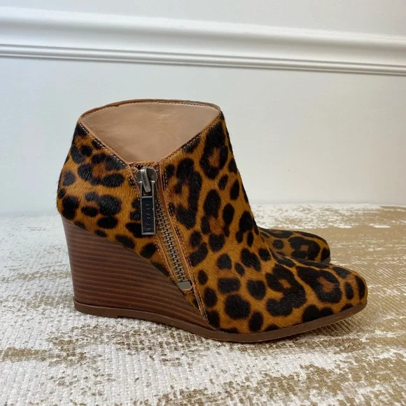 1. STATE Leopard ‘Kaleb’ Calf Hair Wedge Booties | Size 6.5 - Picture 5 of 15